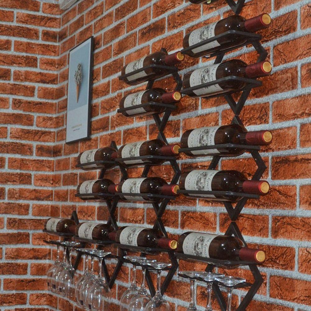 Металлическая декоративная подставка для вина на 2 бутылки, перевернутая, держатель для винных бутылок из железа, модульная, подвесная, для кухни