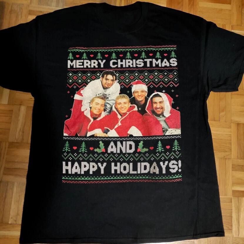 Уродливая рождественская футболка унисекс Nsync Christmas, полный размер S-345XL UU560