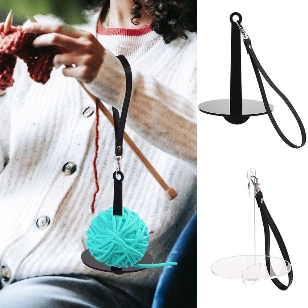 С кожаным ремешком на запястье, держатель для пряжи на запястье, хранение пряжи, органайзер для пряжи, держатель для клубка пряжи, для любителей рукоделия