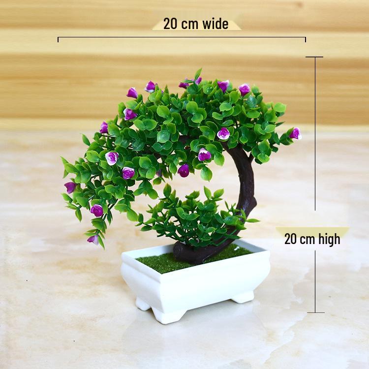 Creative Home Decor: Artificial Bonsai Grass Balls and Mini Cherry Snow Ball Trees