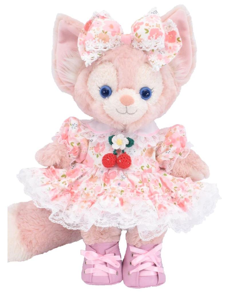 Костюм для переодевания «Плюшевый мишка по почте Алиса Линабель» с плащом-дафлкотом и платьем с цветочным принтом (розовый) (Маленький размер)