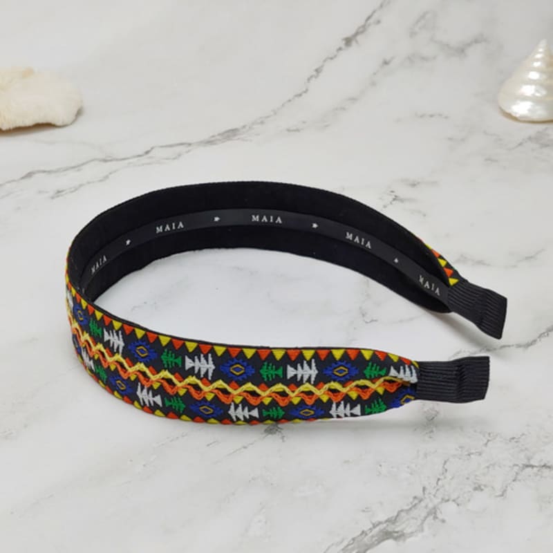 MAIA Повязка на голову с геометрическим узором - Желтый