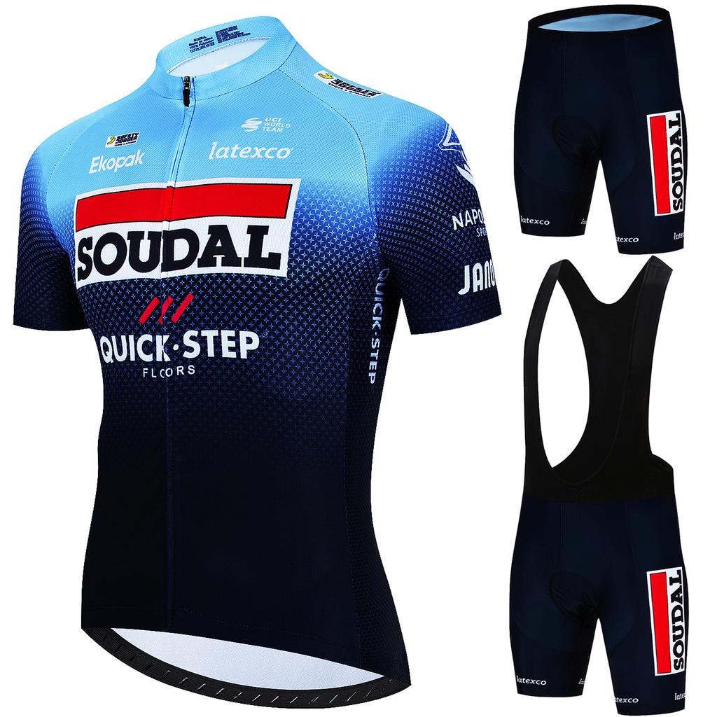 Men's Cycling Outfit Set  Quick Step Clothing 2026 Bicycles Clothes Summer Bike Jersey Cycle Jacket Man Spring Shorts Bib