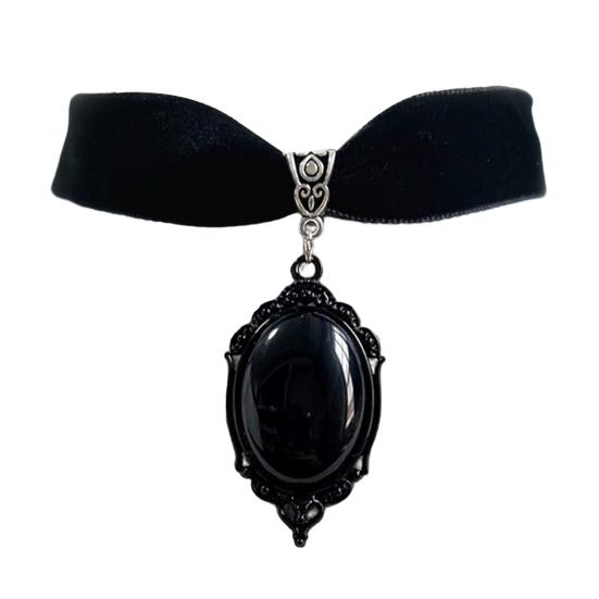 Женский чокер винтажный готический капля воды геометрический регулируемый нарядный бархатный дамский кулон с искусственным драгоценным камнем ожерелье на ключицу ювелирные изделия подарки