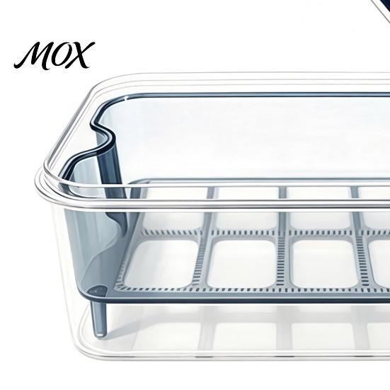 Breathable Food Container Crisper Box, with Mesh Drain Strainer, Tofu Whey Refrigerator Organizer Bin Separation Container, for Fresh Fruit Vegetable