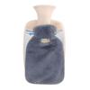 Lanzoub Water-Refillable Hot Water Bottle, 2L Capacity, Eco-Friendly, with Fluffy Cover, Warm, Washable, Safe, Cold Protection, Relieves Fatigue and S