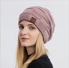 Autumn and Winter Plus Velvet Mixed Color Winter Warm All-match Ladies Knitted Hat Warm Fashion Pullover Outdoor Activities Hat
