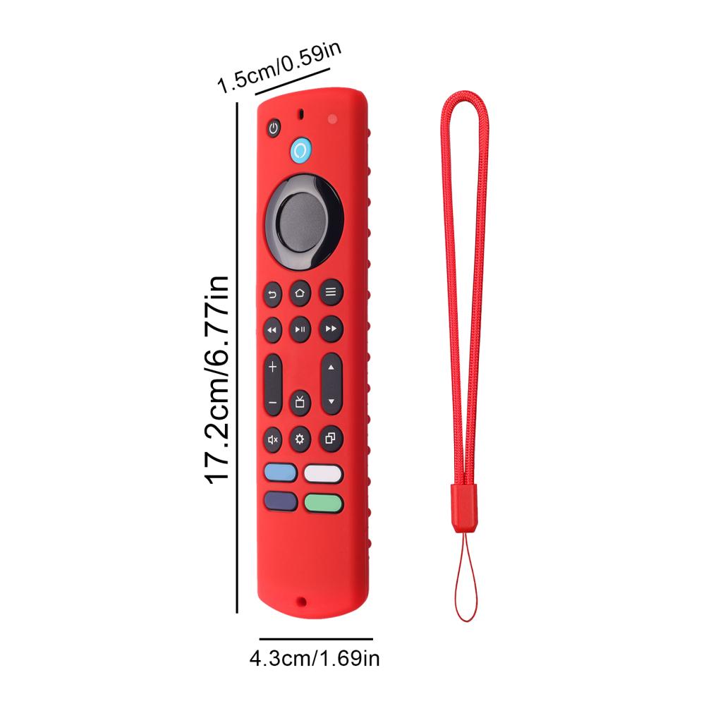 Silicone Remote Protective Case Glow In Dark Replacement Controller Sleeve With Lanyard For New Amazon Fire TV Stick 4K Max 2024
