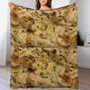 Garlic Naan Throw Blanket Warm Flannel Blanket for Couch Chair Bedroom