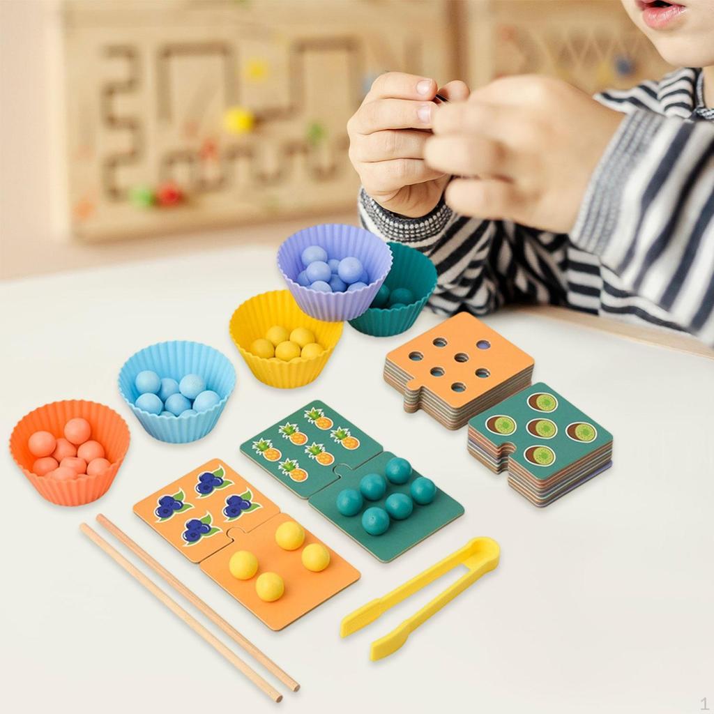 Counting and Color Sorting Toys Preschool Learning Activities Gift Portable Children Aged 3+