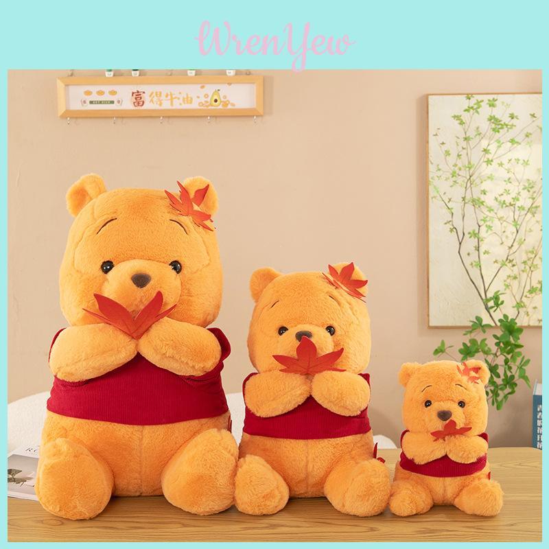 Soft And Cozy Maple Leaf Winnie The Pooh Large Plush Bear Toy For Kids And Adults