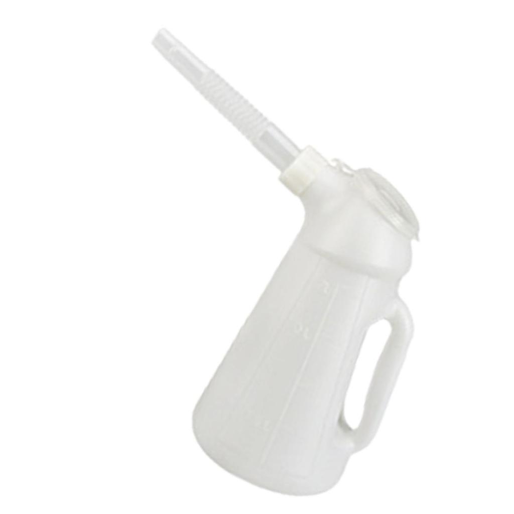 Oil Jug with Spout Engine Oil Dispenser Jug Leakage Proof Oil Measuring Container with Lid for Automotive Fluids