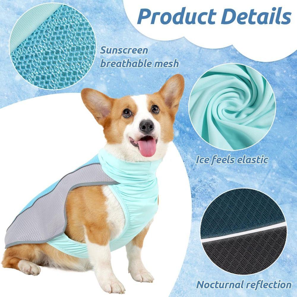 Adjustable Dog Cooling Vest Lightweight Puppy Clothes High Quality Pet Cooler Suit Summer
