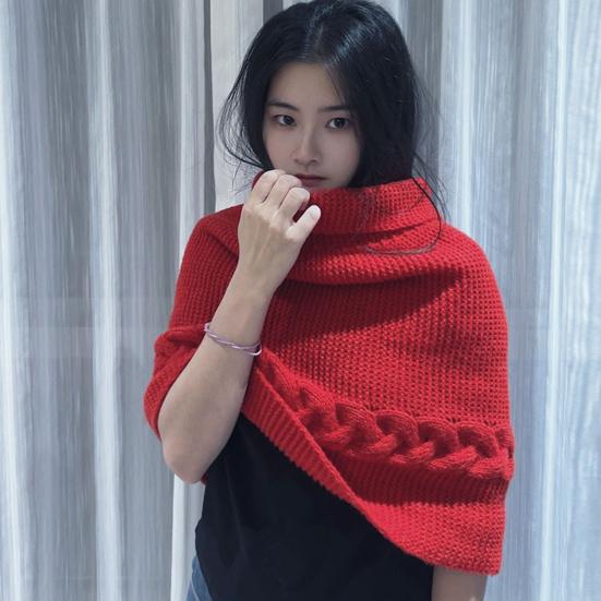 Yousheng Winter Wool Knitting Scarf Women Men Solid Color Dual Use Shawl Scarf Twist Texture Versatile Warm Hat Scarf