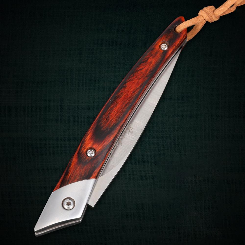 D2 Steel Folding Knife Outdoor Utility Survival Tactical Knife High Hardness Japanese Kitchen Fruit Carving Cutter