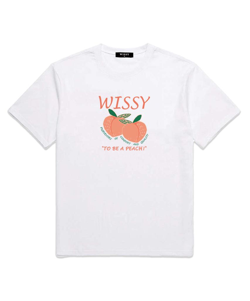 Футболка с коротким рукавом и логотипом Wissi Peach (Ws008) белый