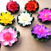 10CM Artificial Fake Lotus Flowers Leaf Pond Flower Water Lily Floating Pool Fish Tank Flores Plants Wedding Decoration