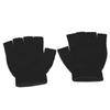1 пара женских дышащих спортивных перчаток без пальцев для тренажерного зала, йоги, фитнеса(черный)