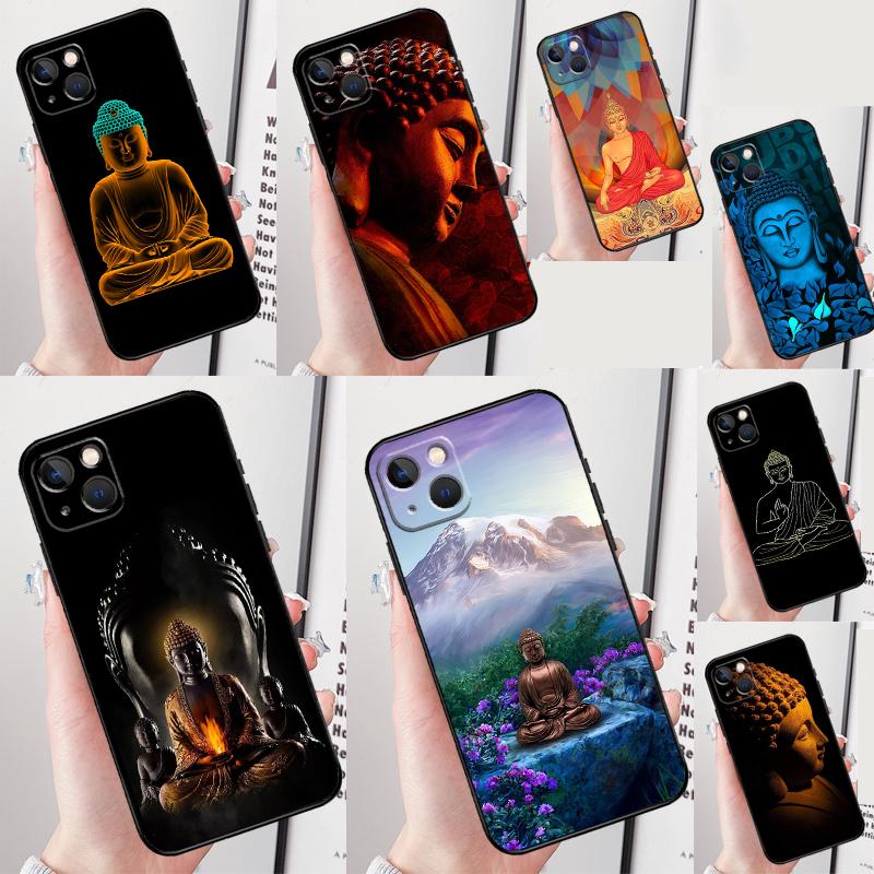 Чехол для телефона Будда Будха Для iPhone 16 Pro Max 13 12 Mini 11 14 15 Pro Max XR 16 15 Plus 16e Защитный корпус