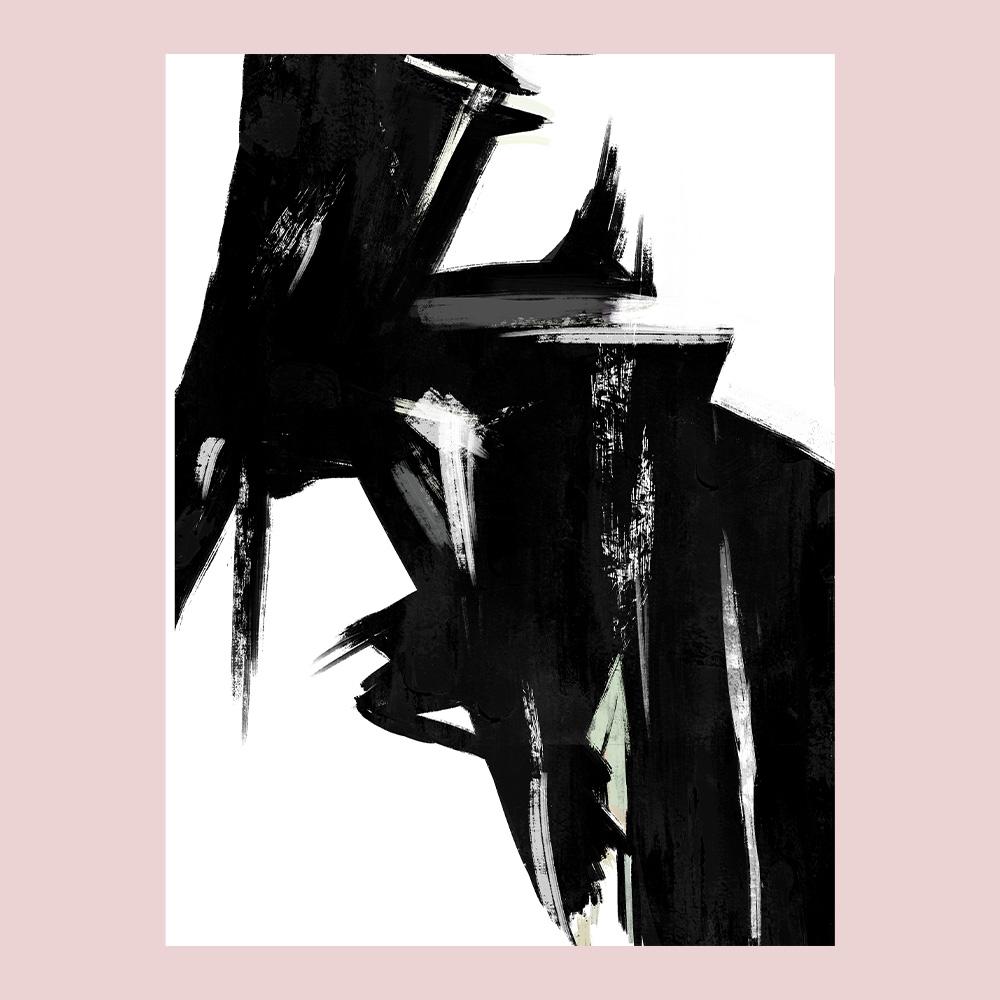 Черные абстрактные настенные постеры картины винтажный скандинавский декор холст интерьерные картины гостиная украшение для дома