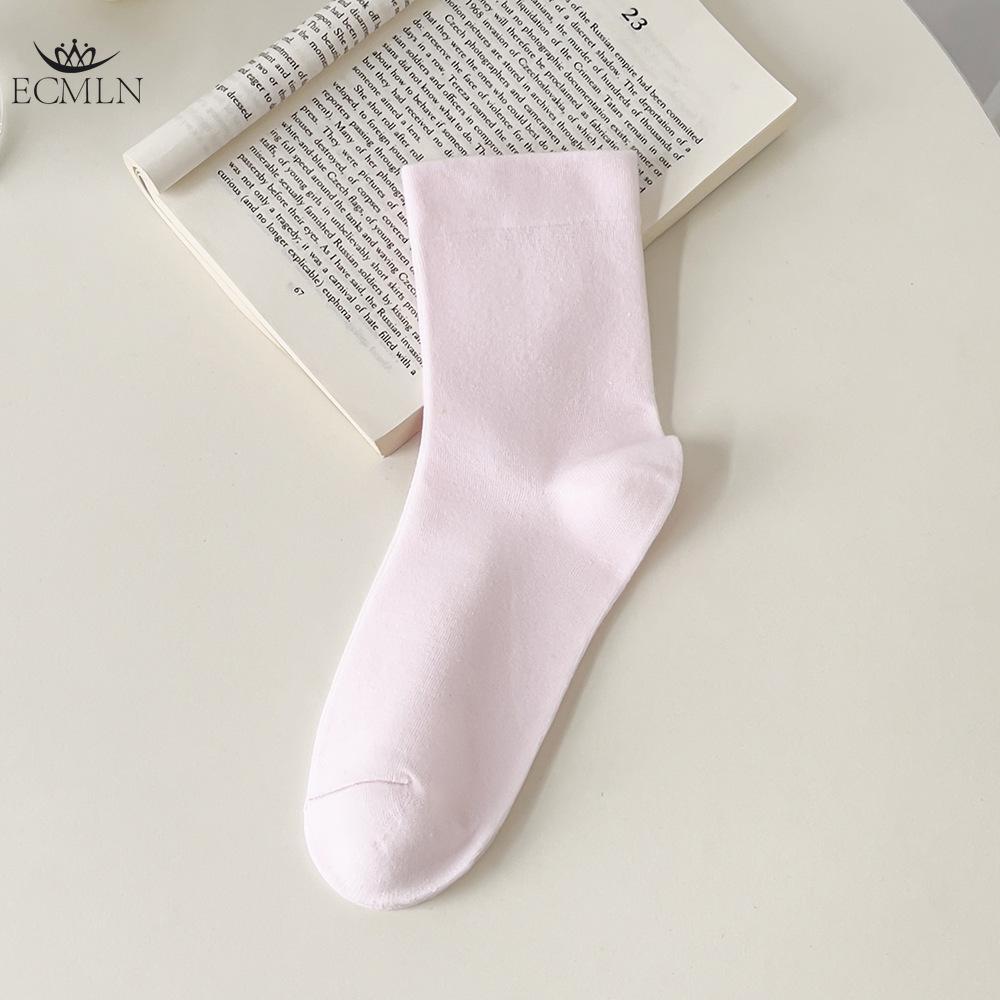 Autumn Winter Soft Comfort Breathable Dress Socks for Women Womens Cotton Crew Socks  Above Ankle Crew Socks for Casual