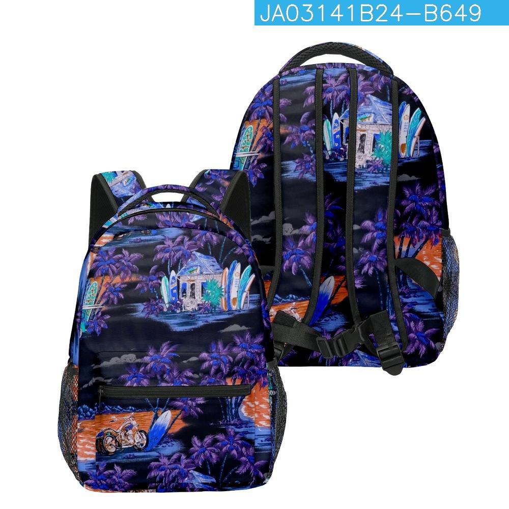 Cartoon Kpop Youthful School Bags Unisex Hawaiian Elements Travel Bags 3D Print Oxford Waterproof Notebook Shoulder Backpacks