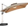 Outdoor Square Roman Parasol with Lights