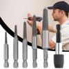 Hexagonal Handle Broken Head Screw Extractor Black Quick Release Electric Hexagonal Broken Thread Removal Tool Set