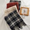 Autumn and Winter Square Plaid Scarf for Women Versatile Elegant Casual Cold Proof Shawl Fashionable Commuter Warm Neck Scarf