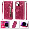 Wallet Fashion Glitter Card Slots Flip Soft Silicone Card Slots Leather Case For iPhone Samsung Galaxy Xiaomi Redmi Huawei Google OnePlus Case