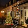 LED Santa Climbing Ladder with Parachute Lights – Christmas String Light Eaves Decoration
