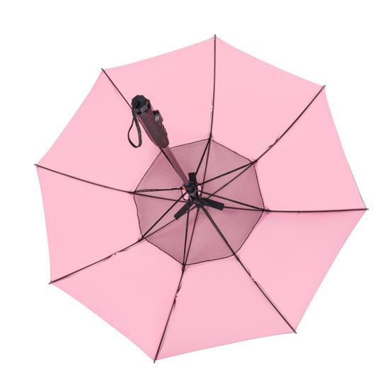 3-In-1 Umbrella with Fan Mister Battery Operated UV Sun Protection Umbrella Portable