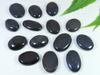 277Cts. Натуральный черный оникс овальный кабошон россыпью драгоценный камень 14 шт. лот 20-26 мм RQ-2566