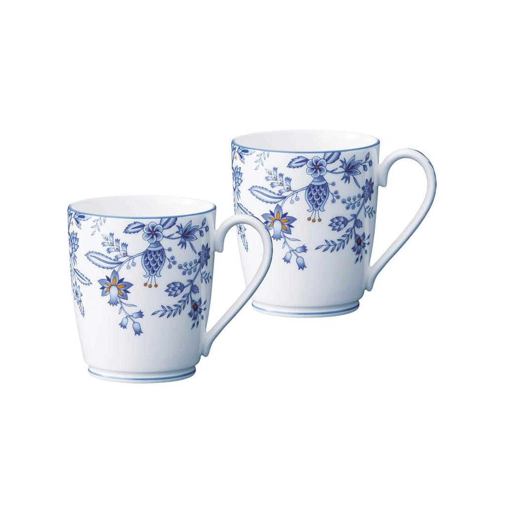 Noritake Mug 295cc Blue Sorrentino Line Finish Microwave Safe Dishwasher Safe 2 Pieces Blue Bone China (Pair Set) P97280/4965