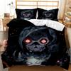 Skull Duvet Cover Set Thriller Skeleton Pattern Bedding Set Halloween Comforter Cover for Kids Boys Teens Polyester Quilt Cover