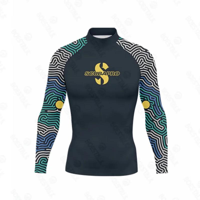 Mens Lightweight Quick-Dry Rash Guard UV Protection Swimwear Surfing Diving Beach Water Sports Summer