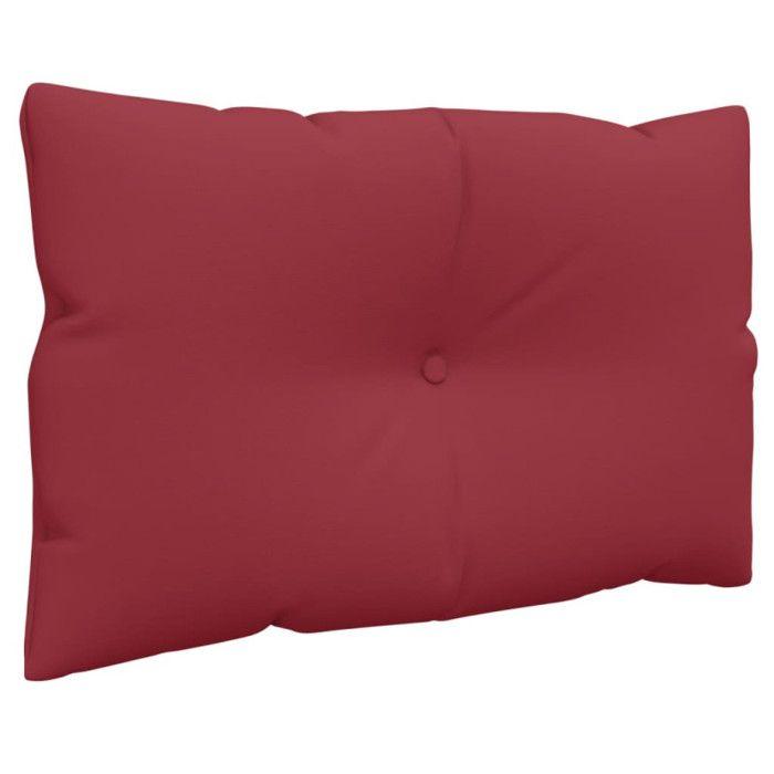 VidaXL Coussins de palette lot de 3 rouge bordeaux tissu 360865