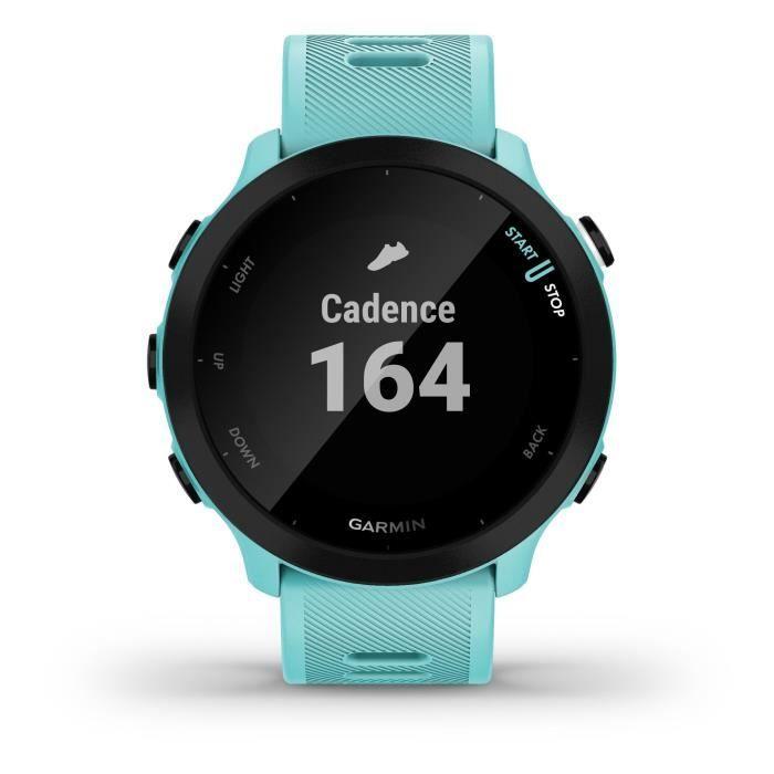 Montre connectée sport - GARMIN - Forerunner 55 - Aqua (Vert d’eau)