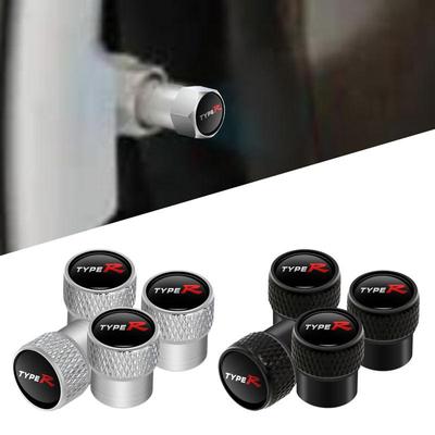 Автомобильный декор, 4 шт., металлический тип R Typer, логотип, автомобильная шина, колпачок стержня клапана, колпачок штока колеса, колпачки воздушного клапана для Accord Fit Civic CR-V