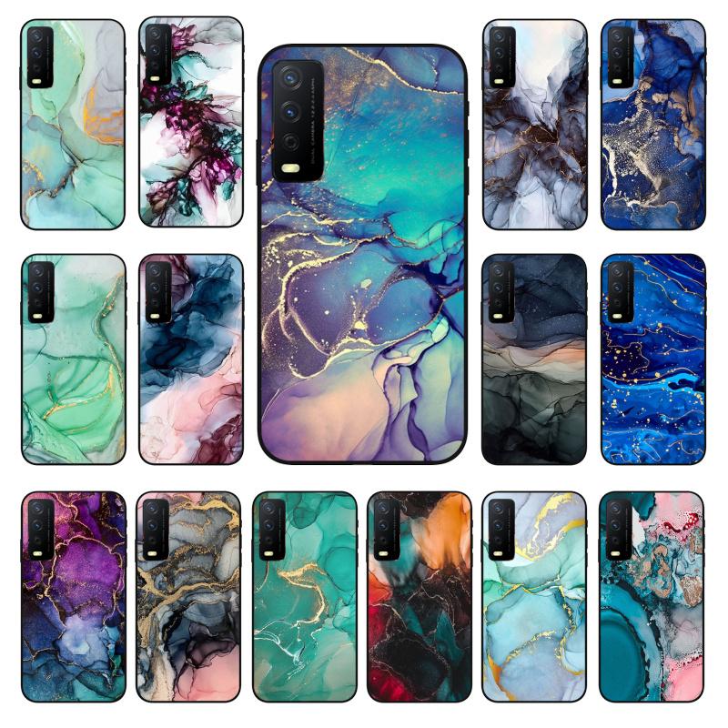Красочный мраморный чехол для телефона VIVO Y31 Y21 Y70 Y21S Y20 Y72 1907 Y12 Y11S Y53S Y33S Y55 Y76 Y51 Y15S Y01