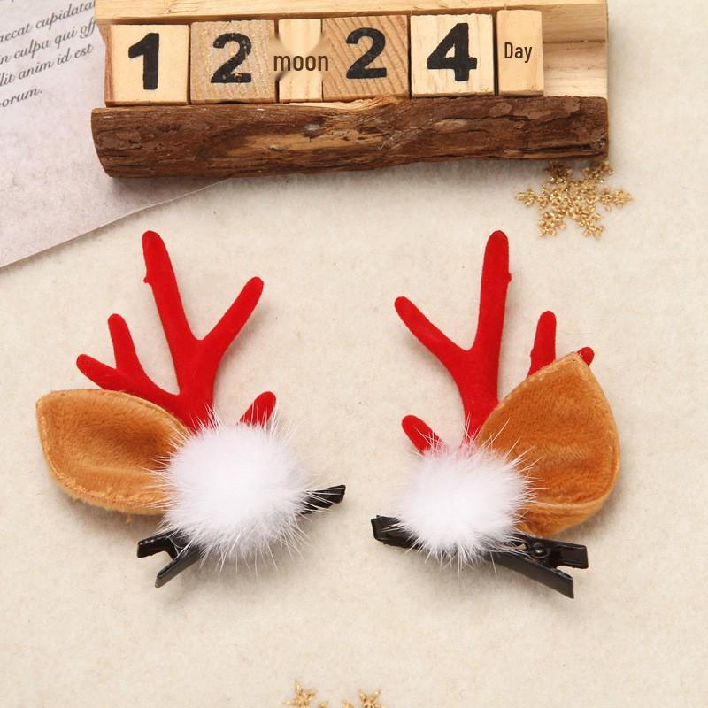Mori Style Christmas Antler Hair Clip – Sweet and Cute for Adults and Kids