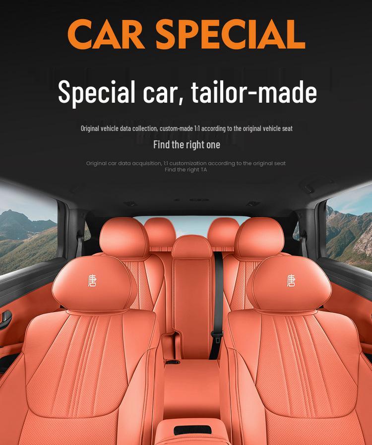 Полное покрытие сидений BYD Tang L DMI/EV - Дышащие перфорированные чехлы для всех сезонов