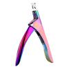 Professional Acrylic False Nail Clippers for Acrylic Nails,Rainbow Nail Tip Cutter Manicure Tool for Salon Home Nail Art