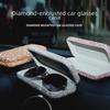 Luxurious Diamond-Inlaid Glasses Case: Elegant and Portable Storage for Sunglasses and Prescription Glasses