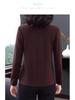 Round Neck Long Sleeve German Velvet Color Block T-shirt for Autumn and Winter