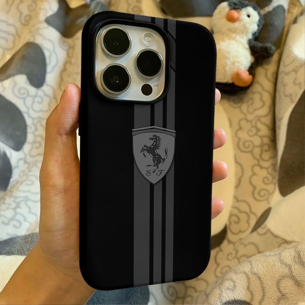 Роскошный Чехол для Телефона F-Ferrari-F Защитная Крышка с Логотипом Ferrari Для iPhone 17 16 15 14 13 12 11 Pro Max 7 8Plus XR XS MAX Аксессуары