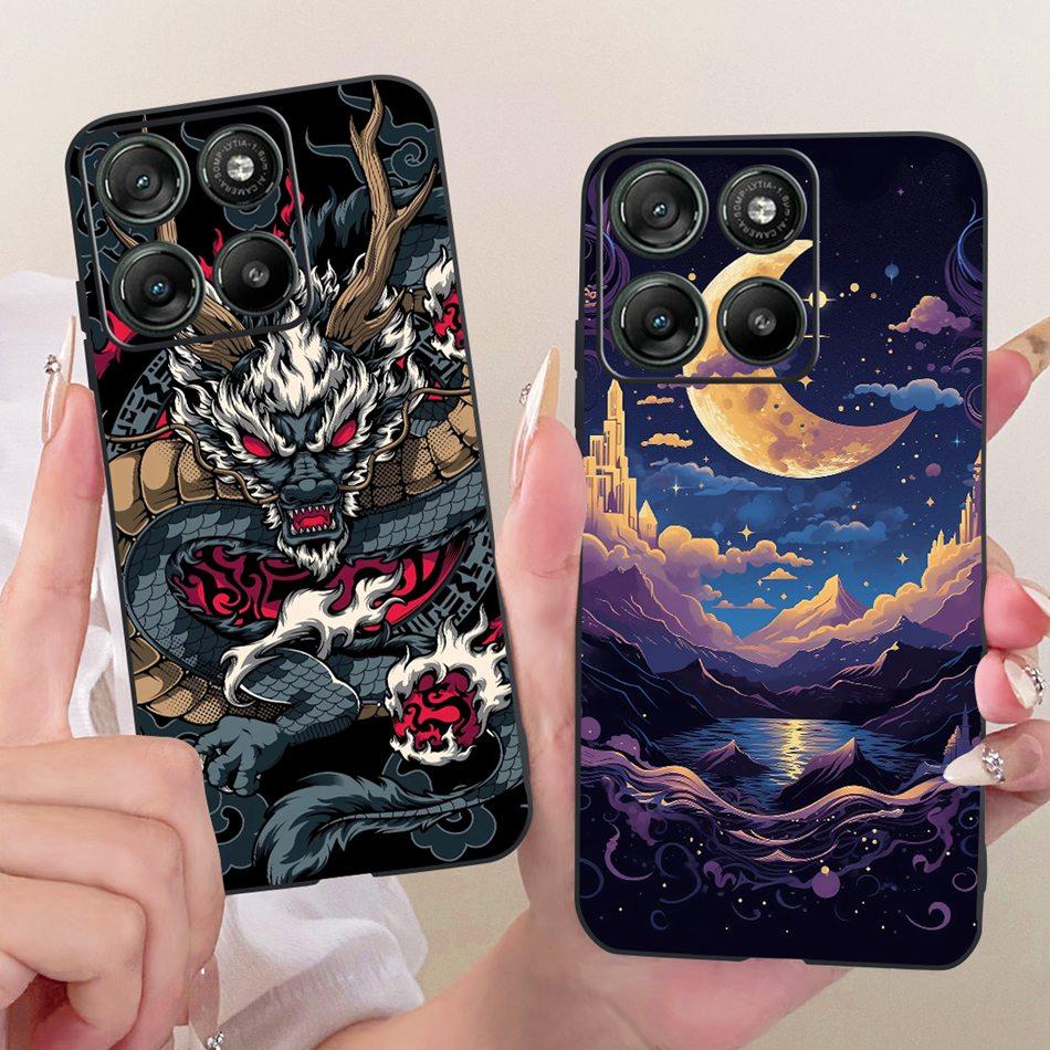 For Motorola Moto G67 Power / G57 Power 2026 Cool Dragon Tiger Pattern Phone Case For MOTO G67Power Black Silicone Soft Bumpers