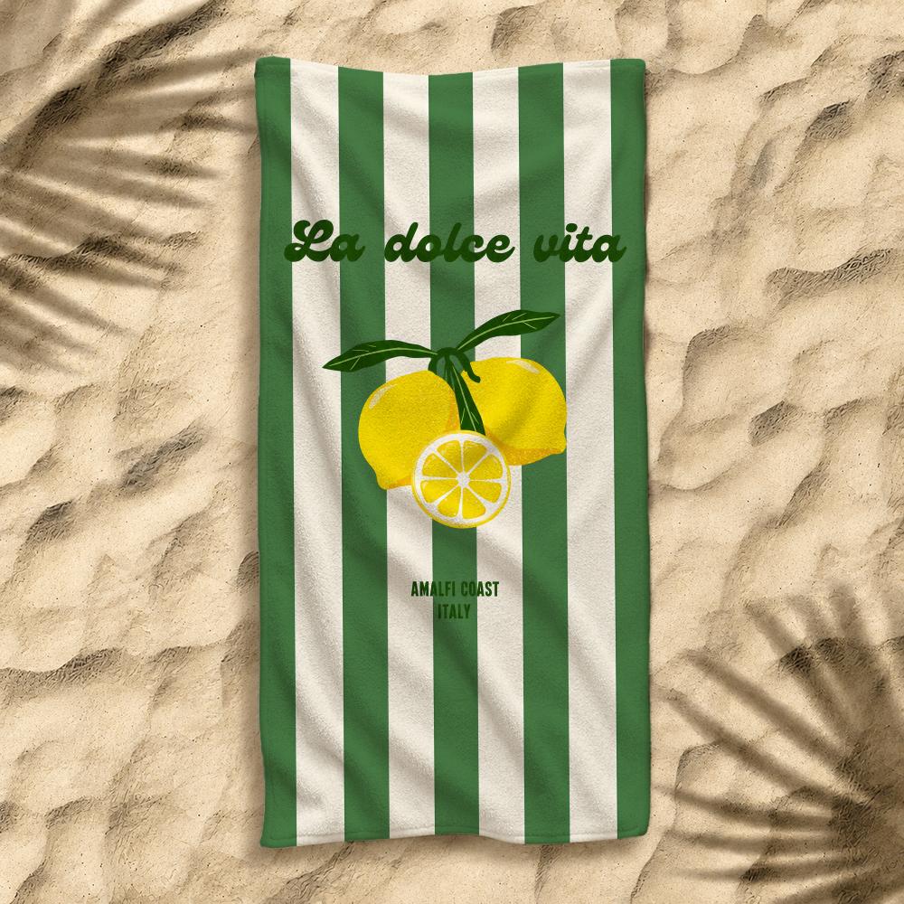 Summer Boho Style Lemons Dolce Towel Towel Soft Pool Gift For Travel Gym Shower Camping Quick Dry Sports Large Beach Towels