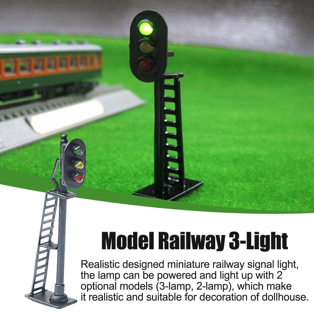 Модель железной дороги 3-световые сигналы зеленый/желтый/красный масштаб светодиодные новые 3V огни дорожного движения B2T6