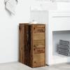 VidaXL Узкий шкаф для ванной комнаты на колесиках, старое дерево, высокий шкаф для ванной комнаты, хранение для ванной 855284